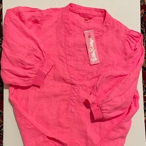 Lily Pulitzer bright pink blouse